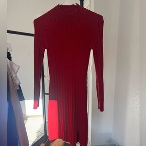 Abercrombie and fitch women’s red sweater bodycon mini dress size XS worn once